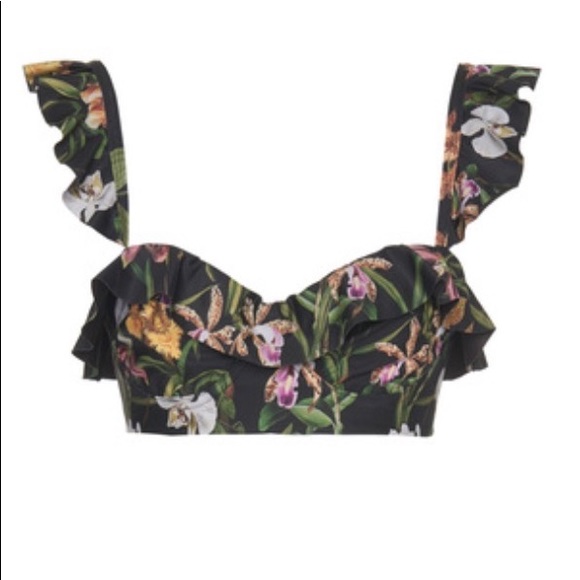 Agua by Agua Bendita Margot Floral Ruffle Bikini Top - Picture 10 of 11